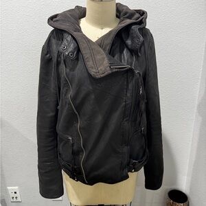 Free People vegan leather jacket